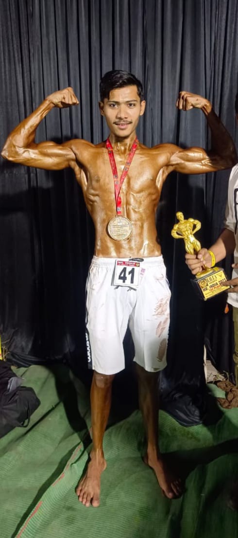 बुरहानपुर जिले में आयोजित हुई मिस्टर इंडिया यूनियन ओपन बॉडी बिल्डिंग प्रतियोगिता अनस खान ने जीता गोल्ड