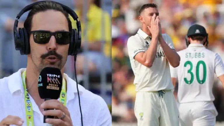 Mitchell Johnson on Josh Hazlewood