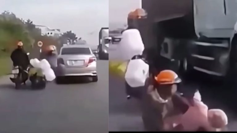 Mother Save Child From Accident