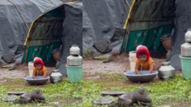 Small Girl Washing Vessels