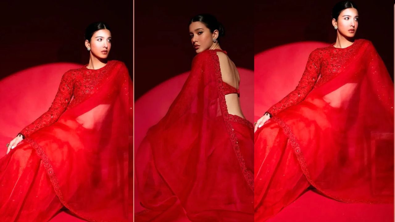 Shanaya Kapoor saree looks For Sawan