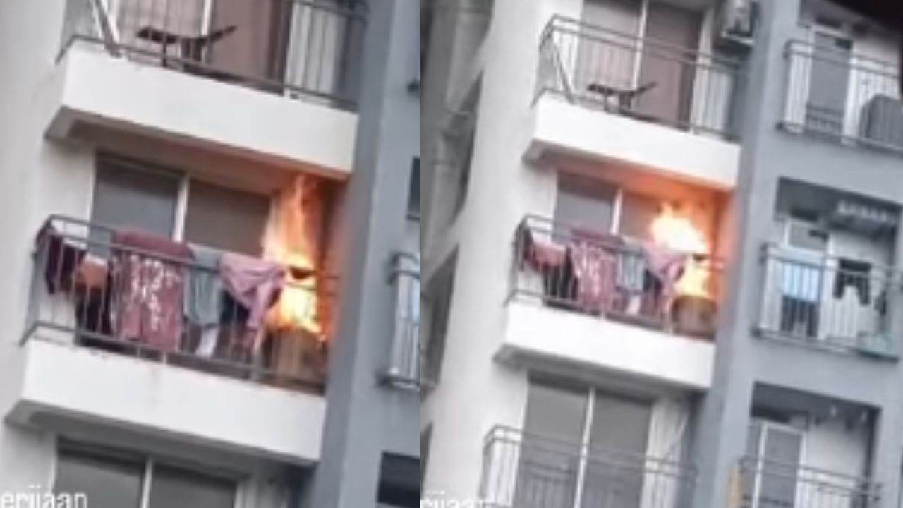 AC Outdoor Unit Caught Fire