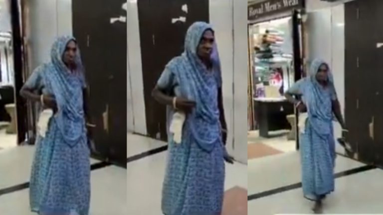 Grandma Removes Slipper In Mall Video