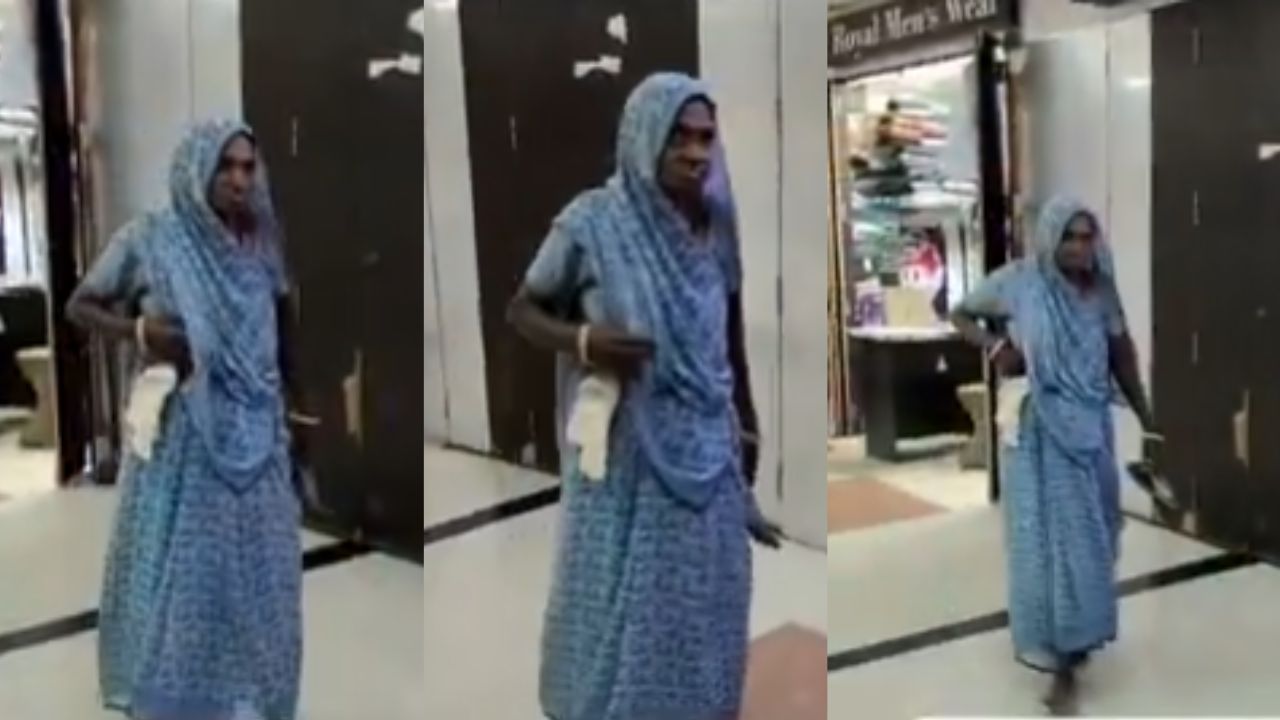 Grandma Removes Slipper In Mall Video