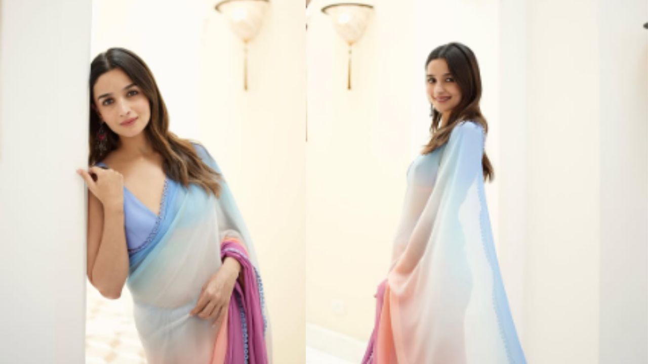 Sawan 2025 Alia Bhatt Saree Looks