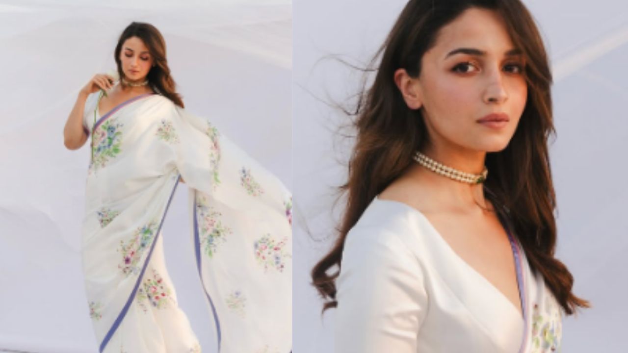 Sawan 2025 Alia Bhatt Saree Looks