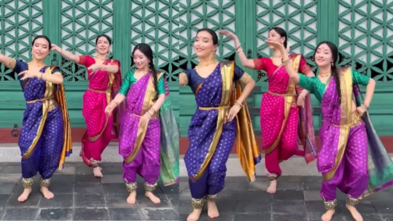 Korean Girl Dance On Lavani Song